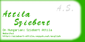 attila sziebert business card